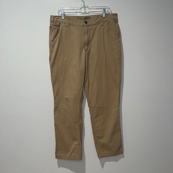 Carhartt Men's Khaki Chinos 36x32 Work Outdoor Professional Rugged - Picture 1 of 12